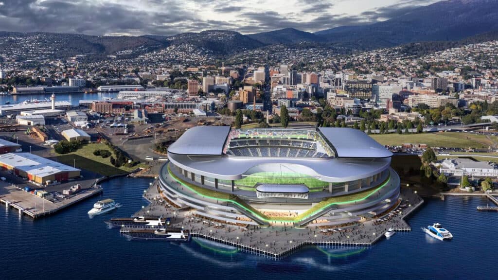 Plans for Tasmania's brand new AFL stadium.