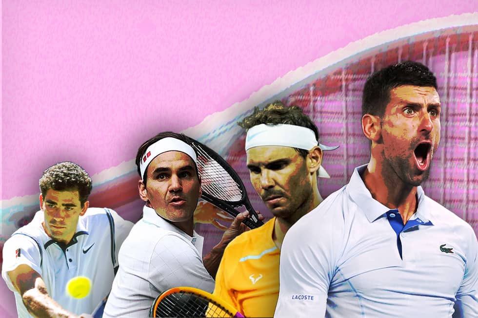 How far ahead is Novak in the Men’s all time Grand Slam race?